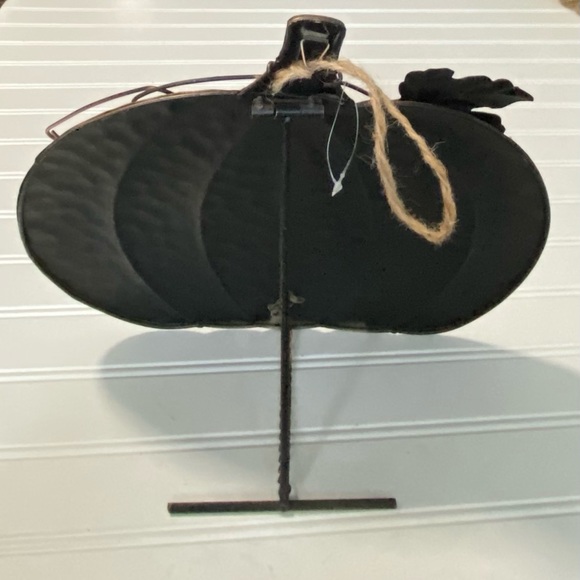 Pair of Copper Color Metal Pumpkin Wall Hanging/Table Top Deco 13 W x 12 H New - Picture 4 of 5